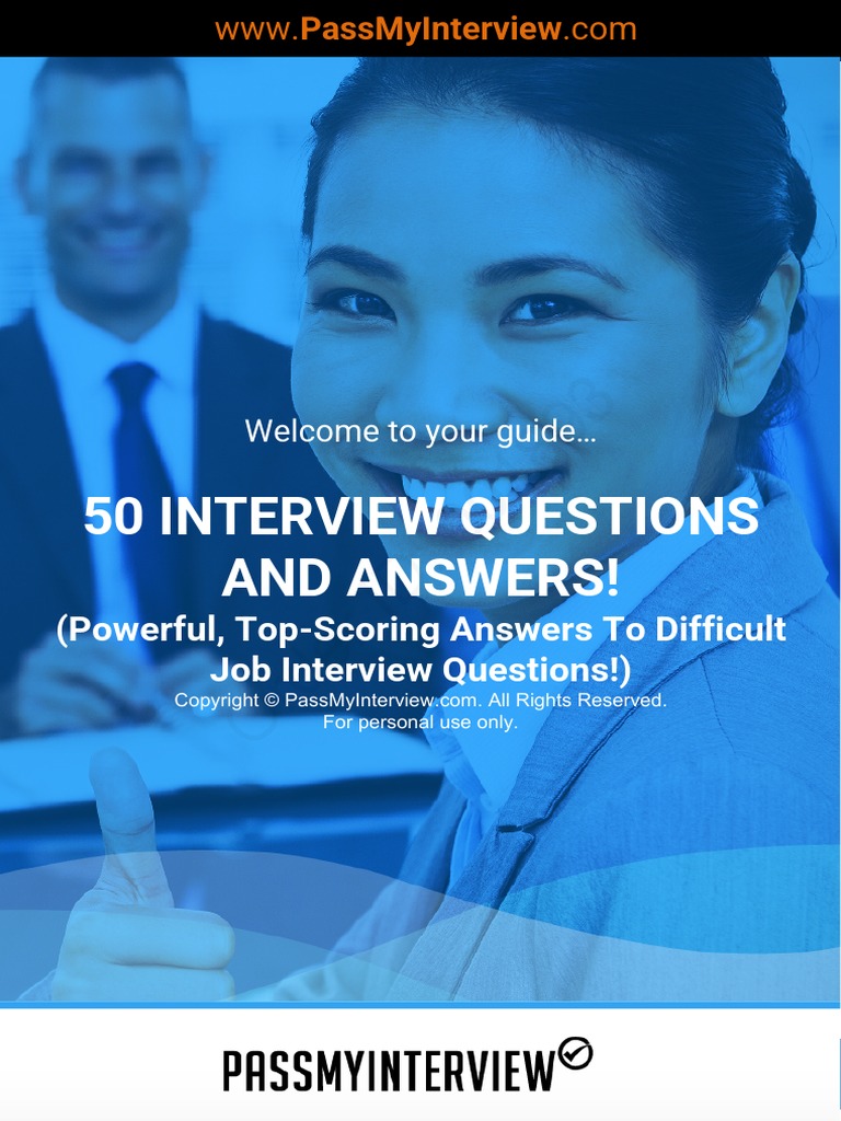 Top+50+interview+questions+&+answers! Tracked | PDF | Goal | Mindset