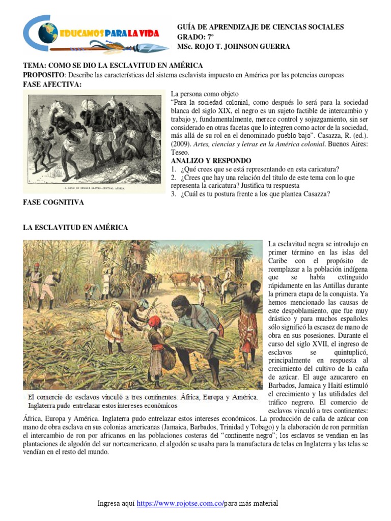 Actividasdes Esclavismo | PDF | Esclavitud | Historia de la esclavitud