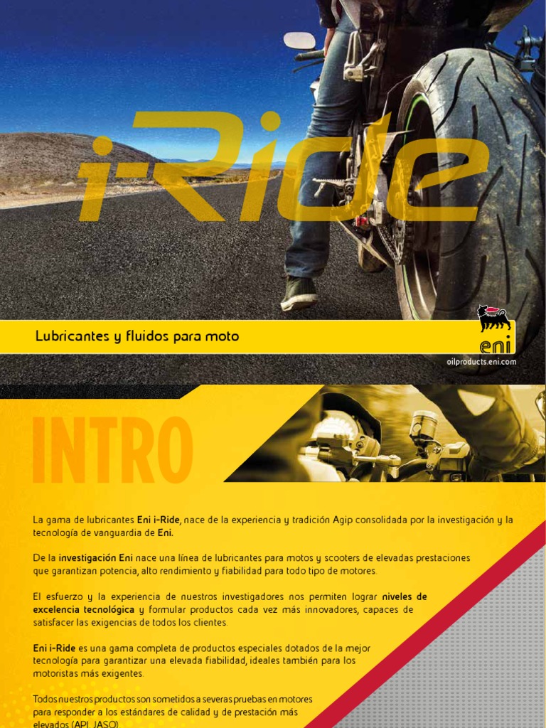 Brochure I Ride PDF Motocicleta Lubricante