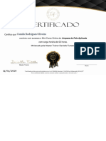 Certificado limpeza de pele 14-04-2020