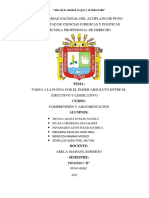 Cuarta Tarea Argumentacion Segunda Unidad "Pugna Por El Poder Absoltuo Entre El Legislativo y El Ejecutivo" (Resolucion de Conflictos)