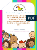 Orientaciones-Periodo de Adaptación-Evaluación Diagnóstica de Entrada