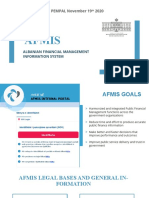 Presentation On Albanian Financial Management Information System - Afmis November 19th 2020
