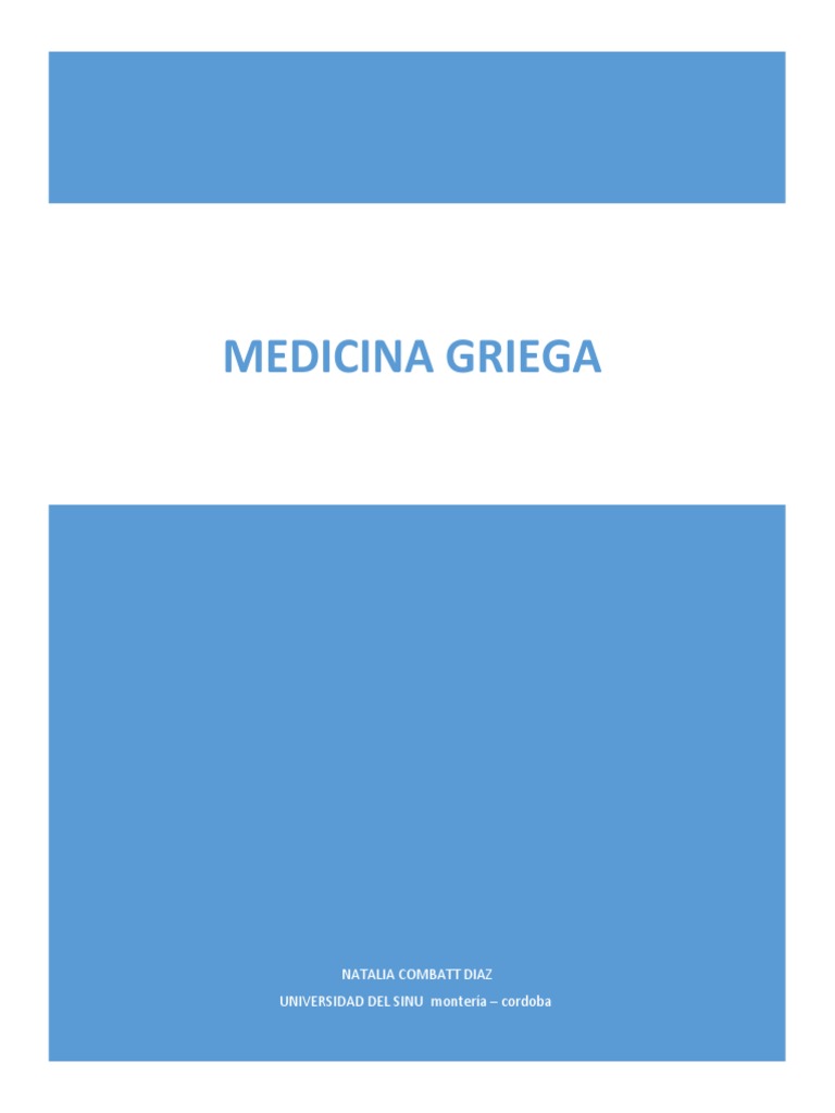 Medicina en la Grecia Antigua | PDF | Medicina | Antigua Grecia