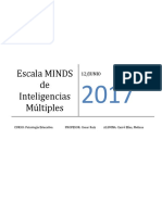 Informe de Escala Minds de Inteligencias Multiples