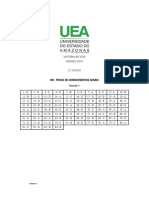 UEA-Macro 2018 - Conhecimentos Gerais - Gabarito