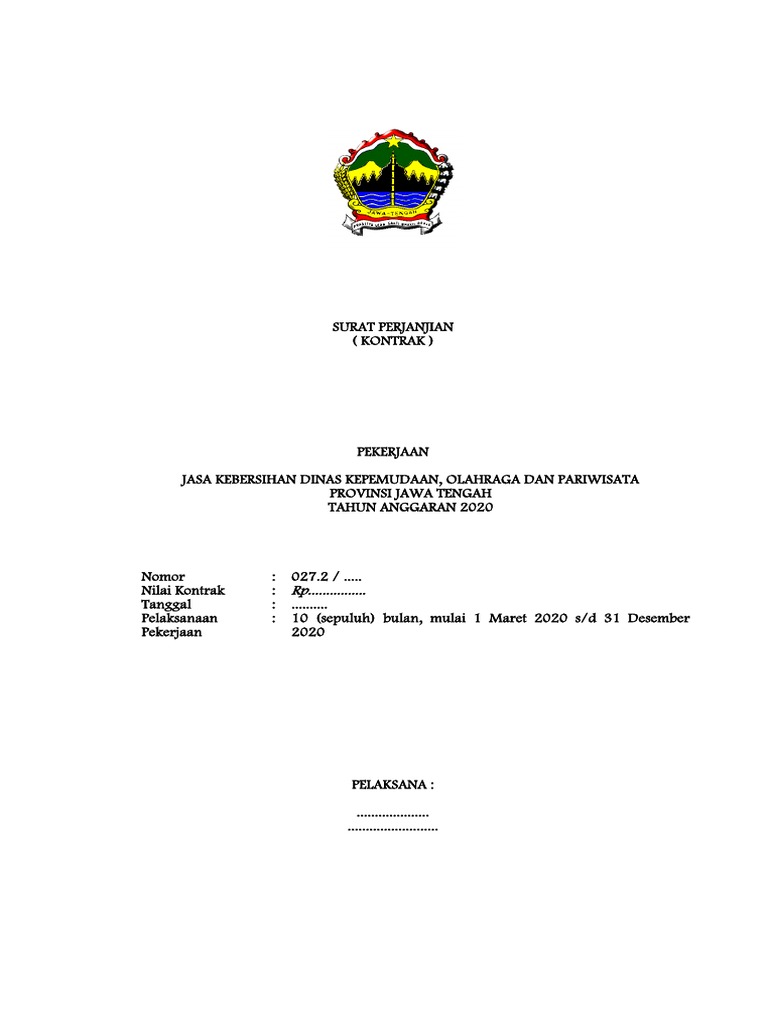 Petugas Kebersihan Kontrak Dengan Alat Kerja