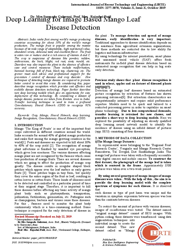 Medicinal Uses of Mango Leaves | PDF | Deep Learning | Accuracy And ...