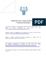 Poder Ejecutivo, Cámara de Diputados Y Cámara de Senadores