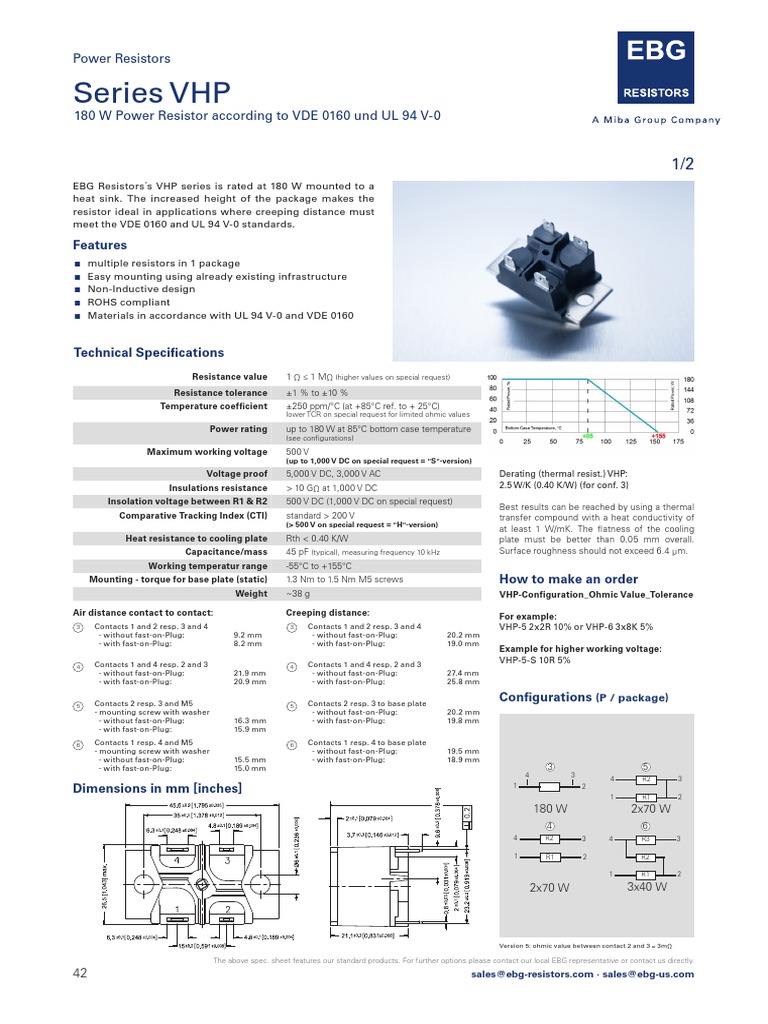 10 EBG Series VHP 2022 | PDF | Resistor | Electrical Resistance And ...