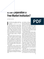 Is Corporation A Free Market Institution?