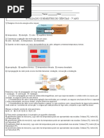Atividades sobre Calor e Temperatura 7º Ano | PDF | Calor | Temperatura