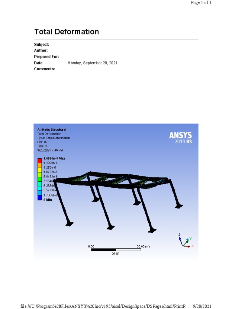 Total Deformation Analysis Report | PDF