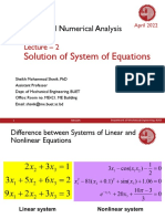 Lecture2 - System of Equations - Direct Methods