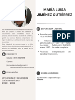 Curriculum Vitae Maria Luisa Jimenez Gutierrez