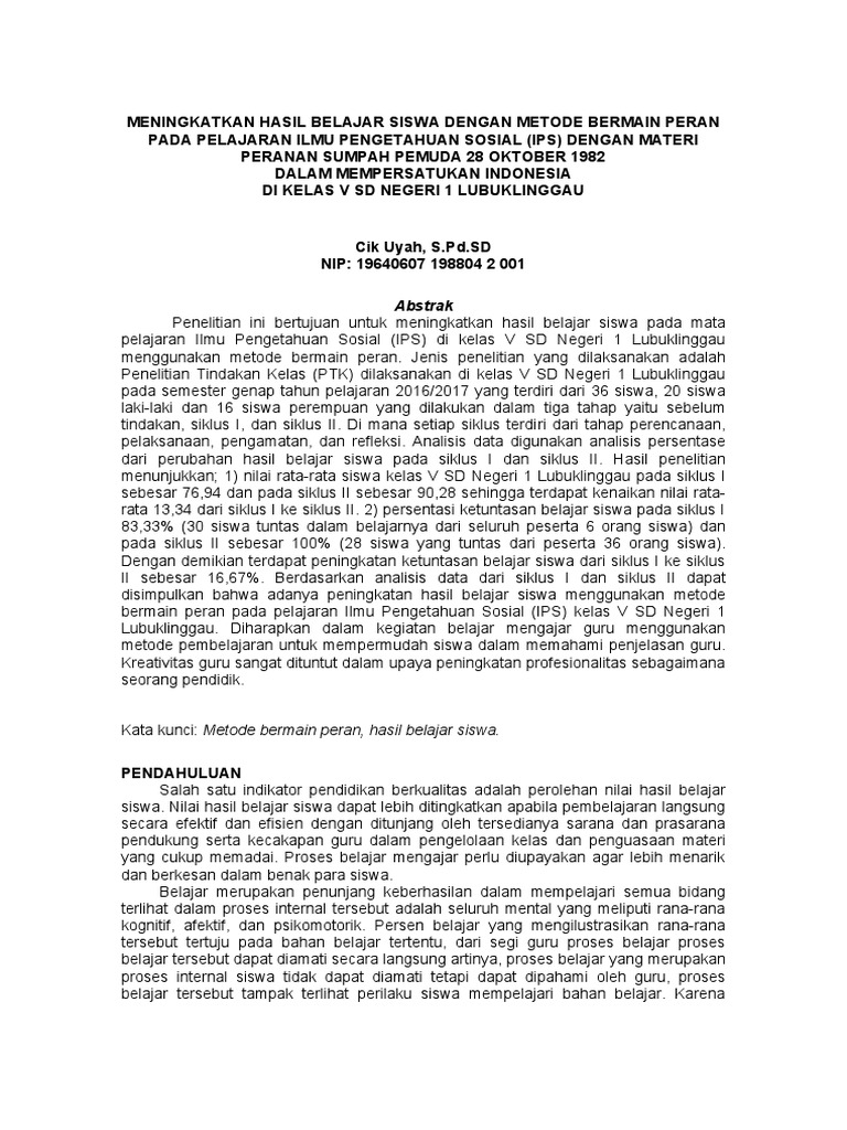 Jurnal cik uyah sd n 1 lubuklinggau pdf