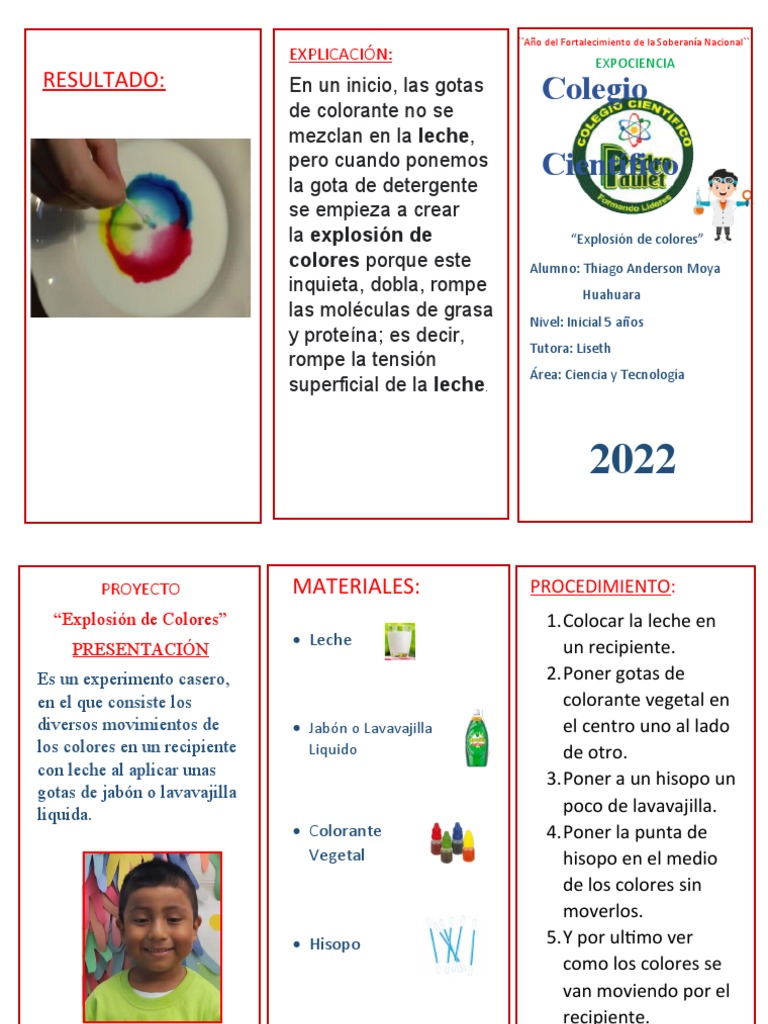 Experimento de Explosión de Colores | PDF