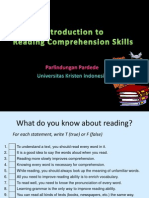 Introduction To Reading Comprehension Skills