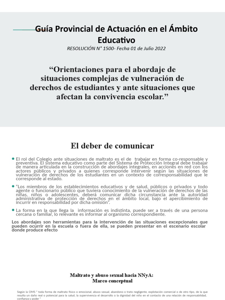 Taller Orientaciones para El Abordaje de Situaciones Complejas 2 | PDF ...