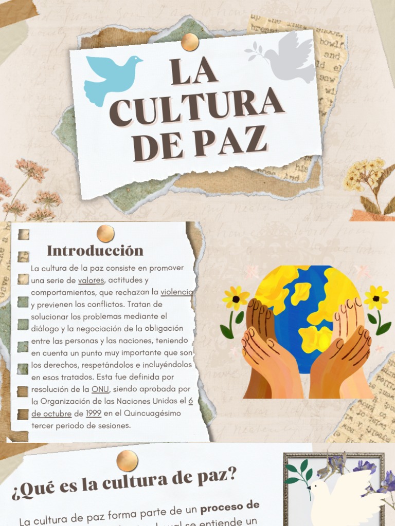 Cultura de Paz: Definición y Valores | PDF | Relaciones personales ...