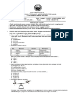 Soal Penilaian PAS Gasal IPA Kelas 7 2021 Edit