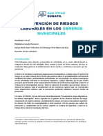 BRIEF Curso Virtual - Prevención de Riesgos Laborales en Los Obreros Municipales