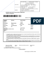 Certificado de Incapacidad Temporal para El Trabajo: Serie Y Folio Ud159969