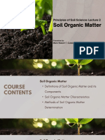 Lecture No. 2 Soil Organic Matter