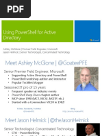Using Powershell For Active Directory