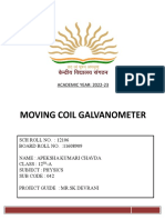 PHYSCIS PROJECT On Moving Coil Galvanome