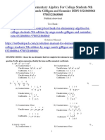 Elementary Algebra For College Students 9th Edition by Ange Runde Gilligan and Semmler ISBN Test Bank