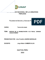 Trabajo de Analisis y Inhabilitacion A Ex Fiscal de La Nacion