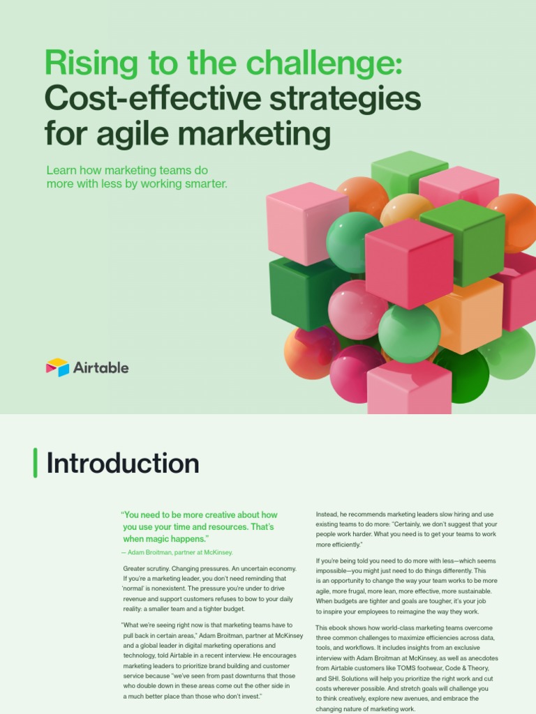 CostEffective Strategies For Agile Marketing PDF Agile Software