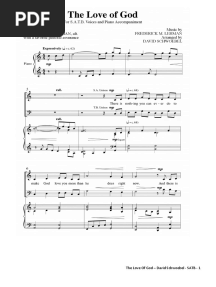 The Love of God David Schwoebel SATB
