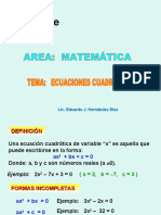 PPT Ecuaciones Cuadraticas
