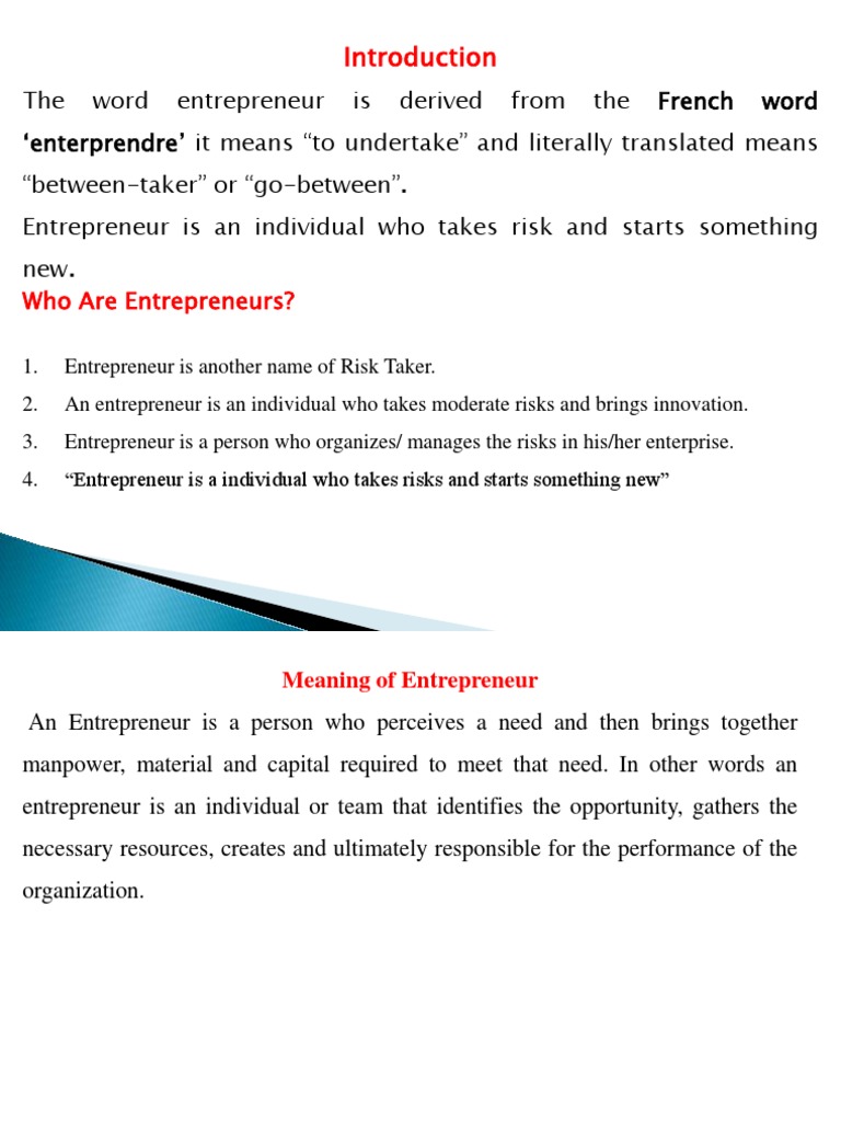 Edc PDF Unit 1 | PDF | Entrepreneurship | Risk