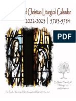 Jewish and Christian Liturgical Calendar 2022-2023/5783-5784 AHC