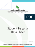 AOLCC Personal Data Sheet Fillable