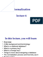 Lecture 6 Normalization
