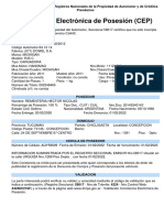 Constancia Electrónica de Posesión (CEP)