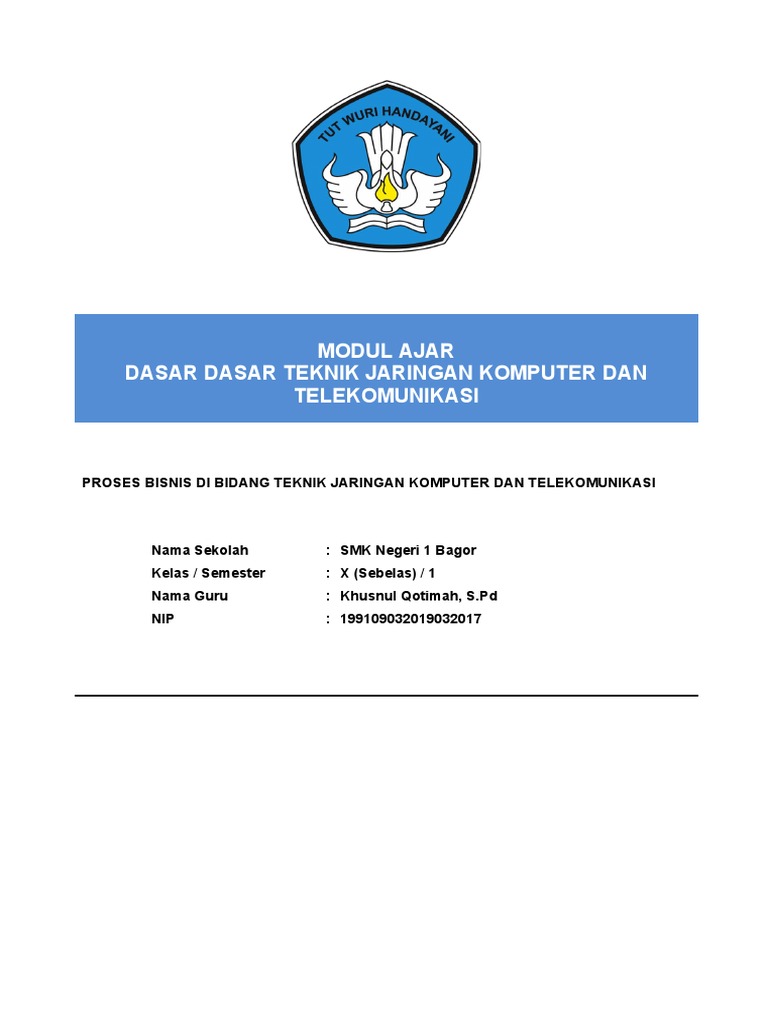 Modul Ajar Dasar Tjkt Khusnul Pdf