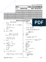 Target: JEE (M+A) 2019 Leader Course/PHASE-All Answer Key Date: 05-02-2019