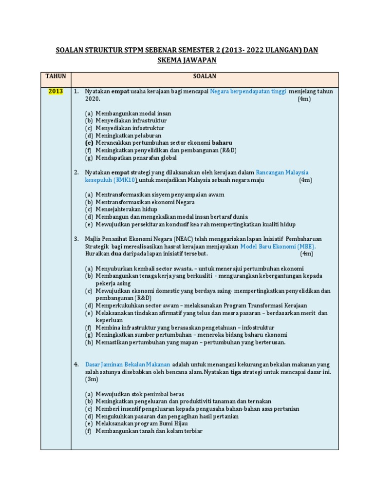 Sem2 Struktur 2013 2022u Q A Pdf