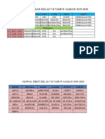 Jadwal Pelajaran 5 B