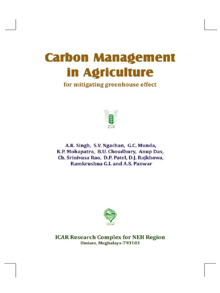 Carbon Management | PDF | Agriculture | Soil