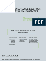 Non Insurance Methods of Risk Management