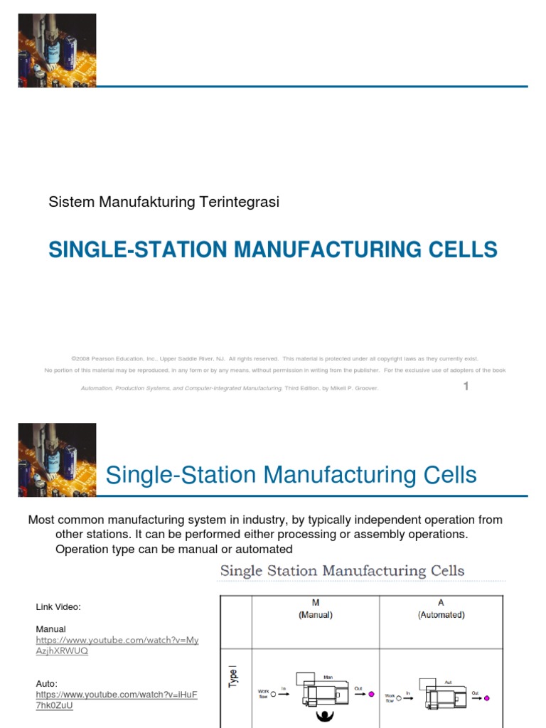 Single Station Manufacturing Cells | PDF | Secondary Sector Of The ...
