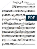 Sonate Nr. 5 in em BWV 1034 Generalbass - Flute