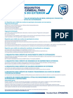 Resumo Dos Requisitos de Controlo Cambial para Recebimentos Do Exterior