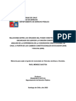 Relaciones Entre Los Organos Del Poder Constituido y El Organo Encargado de Ejercer La Funcion Constituyente